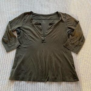 Gap Earthcore 100% Cotton Lightweight Button Up Top